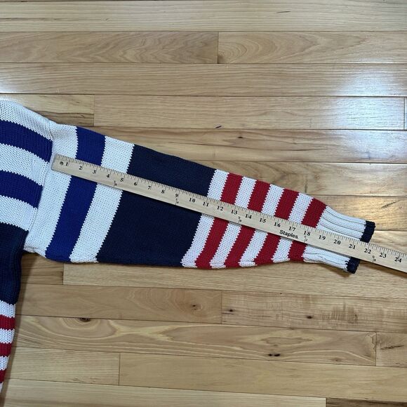 Vintage 90’s Boston Traders Sweater Mens L Coastal Navigation Flag Pattern - Picture 5 of 5